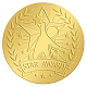 Craspire 100 個ゴールド箔ステッカースター賞エンボス証明書シール自己粘着ステッカーメダル装飾ステッカー認証卒業企業公証人シール封筒 DIY-WH0211-232-1