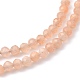 Colliers perlés naturels de sunstone NJEW-JN02990-02-3