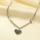 Colliers avec pendentif cœur en émail et acier inoxydable pour femmes BR5096-2