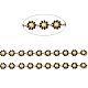 304 Gänseblümchen-Gliederketten aus Edelstahl mit Emaille AJEW-J035-03G-12-2