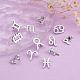 Fashewelry 24 Uds. 2 juegos de accesorios colgantes de joyería de aleación de zinc FIND-FW0001-08P-5