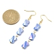 Boucles d'oreilles pendantes à pampilles en perles de verre avec 304 épingles en acier inoxydable EJEW-JE05334-4