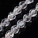 Transparentes craquements perles de verre brins GLAA-N051-03-1