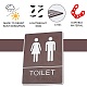 Acrylic TOILET Sign Stickers DIY-WH0183-20B-3