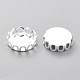 304 Stainless Steel Cabochon Settings STAS-Y001-09G-S-3