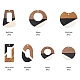 14pcs 7 pendentifs en résine et bois de noyer de style RESI-LS0001-21-3