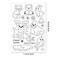 GLOBLELAND Arctic Animals Stamps Winter Silicone Clear Stamps Transparent Stamp Seals for Cards Making DIY Scrapbooking Photo Journal Album Decoration DIY-WH0167-56-651-2