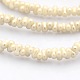 Nacrés perles en os de verre plaqué brins GLAA-A029A-PL05-1