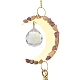 Luna hierro ab color candelabro decoración colgante prisma adornos HJEW-P012-04G-3
