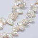 Hebras de perlas keshi de perlas barrocas naturales PEAR-K004-29-3