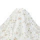 花柄のポリエステルメッシュ生地  ドレス衣装の装飾用  ホワイト  125~130x0.01~0.05cm  2ヤード/個 DIY-WH0453-06B-1