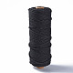 コットン糸  マクラメコード  装飾的な糸のスレッド  DIYの工芸品について  ギフトラッピングとジュエリー作り  ブラック  3mm  約54.68ヤード（50m）/ロール OCOR-T001-01-05-1