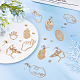 Sunnyclue bricolage kits de fabrication de boucles d'oreilles sur le thème du corps humain DIY-SC0011-78G-7