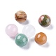天然石ビーズ  宝石の球  穴なし/ドリルなし  ラウンド  アンティークホワイト  17.5~18mm G-L564-004-D-1