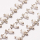 Chaînes avec perles rocailles manuelles AJEW-P061-B14-1
