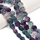 Нити резных бусин из натурального флюорита G-L634-J04-F02-1