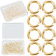 Creatcabin 500 anillos abiertos chapados en oro de 18 quilates STAS-CN0001-19-1