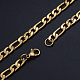 Мужские ожерелья-цепочки Фигаро из нержавеющей стали 304 NJEW-T012-02-56-G-1