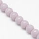 Opaque Solid Color Crystal Glass Round Beads Strands GLAA-F037-6mm-F02-1