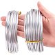 PandaHall Elite 2 Rolls 10m(11 Yards)/Roll 9 10 Gauge Silver Aluminum Wire DIY Craft Wire Jewelry Beading Metal Wire with 1pcs Side Cutting Plier for DIY Craft Making DIY-PH0001-35-3