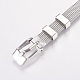 Unisex de moda 304 brazaletes de pulseras banda reloj de acero inoxidable BJEW-N233-02P-8mm-2