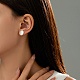 Boucles d'oreilles ovales en coquillage naturel WV6287-4