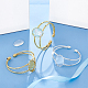 Kit per la creazione di braccialetti aperti con cupola ovale vuota unicraftale fai-da-te DIY-UN0004-50-2