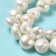 Fili di perle di perle d'acqua dolce coltivate naturali PEAR-E017-19-4