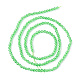 クリアガラスビーズ連売り  多面カット  ラウンド  春の緑  2mm  穴：0.6mm  約182~201個/連  14.57~15.24インチ（（37~38.7cm） GLAA-C019-01A-27-2