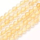 Natural Citrine Beads Strands G-O166-15-3mm-1