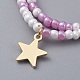 Bracelets extensibles pour enfants en perles de verre BJEW-JB04825-03-3