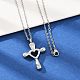 304 нержавеющая сталь кулон в форме сердца крест урна для праха домашних животных ожерелья NJEW-S455-05P-2