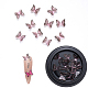 樹脂カボション  ネイルアートの装飾の付属品  3 Dの蝶  アザミ  6~7x7~8x3mm  10個/箱 MRMJ-Q072-26I-1