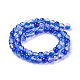 Two Tone Crackle Glass Beads Strands GLAA-F098-03B-07-2