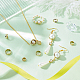 Ph pandahall 28 pièces cadre de perles rondes en or 14 carats KK-PH0005-07-5