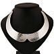 Siver Tone Iron Collar Choker Necklaces Torques NJEW-V0041-1