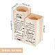 木製キャンドルホルダー  家の装飾用  単語の長方形  ハート柄  45.1x45.1x101.5~121.5mm  2個/セット AJEW-WH0257-008-2