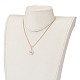Natural Pearl Initial Pendant Necklaces NJEW-JN03297-04-5