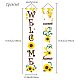 CREATCABIN Welcome Home Banner Hanging Porch Sign Sunflower Bee Summer Style for Office Indoor Outdoor Holiday Party Halloween Xmas Welcome Decorations 11.8 x 70.8 Inch HJEW-WH0011-20J-2