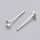 Supports accessoires de puces d'oreilles en 304 acier inoxydable pour perle demi percée STAS-H558-07S-2