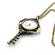 Legierung Schlüsselanhänger Halskette Quarz Taschenuhr WACH-P001-01-2