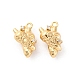 Кулоны со стразами и кристаллами из латуни KK-E793-08G-1