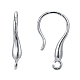 Rhodium Plated 925 Sterling Silver Earring Hooks STER-K168-101P-2