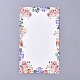 Tarjetas de exhibición de joyería de papel de patrón floral CDIS-E009-12A-1