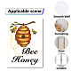 CRASPIRE Bee Happy Funny Stickers Honey Bee Window Decor Decals Bee Yourself Inspirational Quotes Bumblebee Wall Decals for Kitchen Office Fridge Decorations Party Supplies DIY-WH0345-013-4