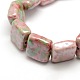 Pearlized Porcelain Ceramic Square Beads Strands PORC-O006-10-2