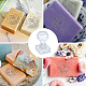 PH PandaHall Butterfly Soap Stamps Handmade Soap Stamp with Handle Moon Flower Soap Embossing Stamp Transparent Sealing Wax Stamp with Handle for Handmade Soaps DIY Arts Crafts Making Projects DIY-WH0350-072-3