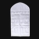 不織布ジュエリーハンギングバッグ  壁の棚のワードローブの収納袋  透明なPVC32グリッド  ホワイト  82.5x46.5x0.4cm AJEW-B009-01B-3