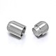 Barrel 304 Stainless Steel Magnetic Clasps with Glue-in Ends STAS-D059-18B-2