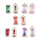 Transparent Glass Charms GLAA-T007-13-1